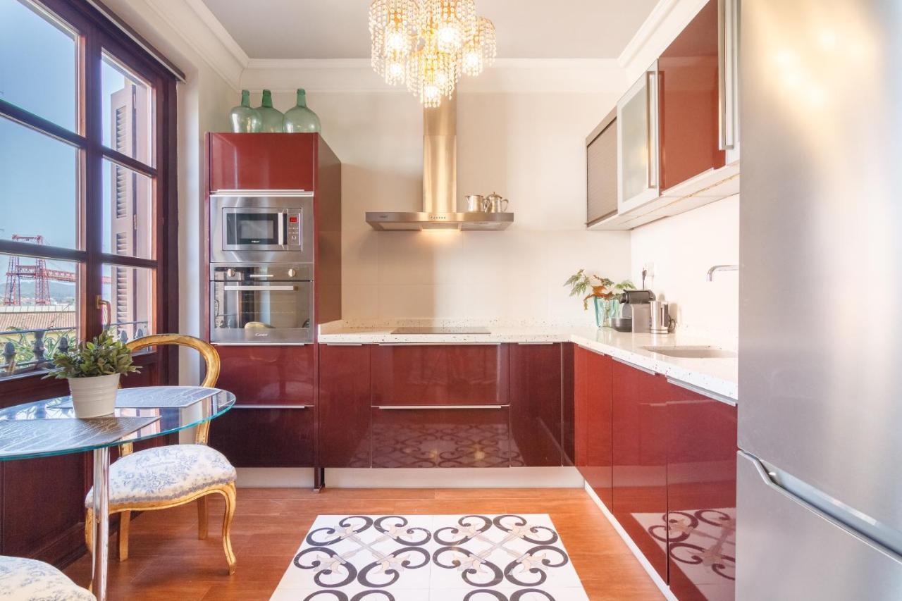 Amplio Y Elegante Con Diseno Vintage Apartment Portugalete Bagian luar foto
