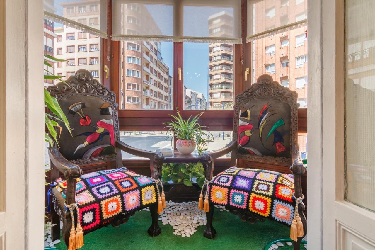 Amplio Y Elegante Con Diseno Vintage Apartment Portugalete Bagian luar foto